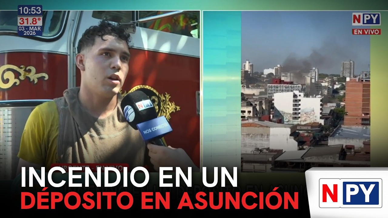Incendio en un déposito en Asunción