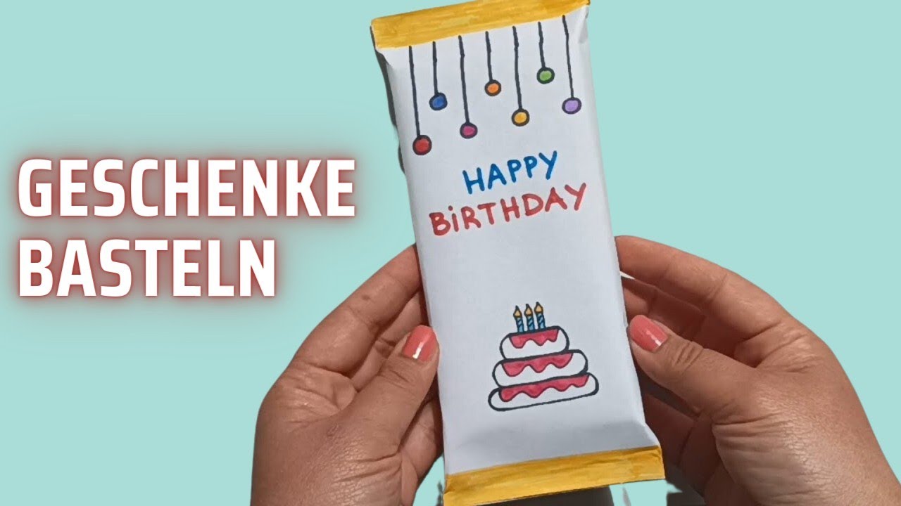 🍫 Tafel Schokolade verpacken als Geschenk - Schokolade einpacken 