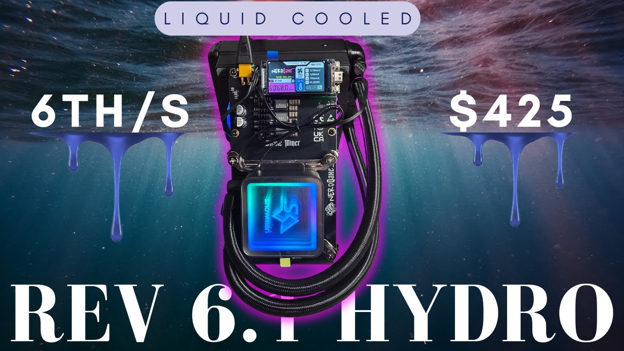 NerdQaxe++ Rev 6.1 Hydro | 6 TH/s Liquid Cooled Miner