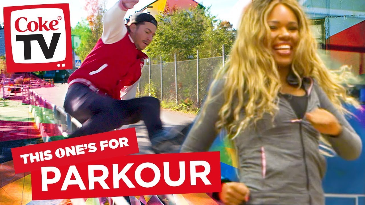 Smidiga och snabba? Sabina och Daniel testar parkour