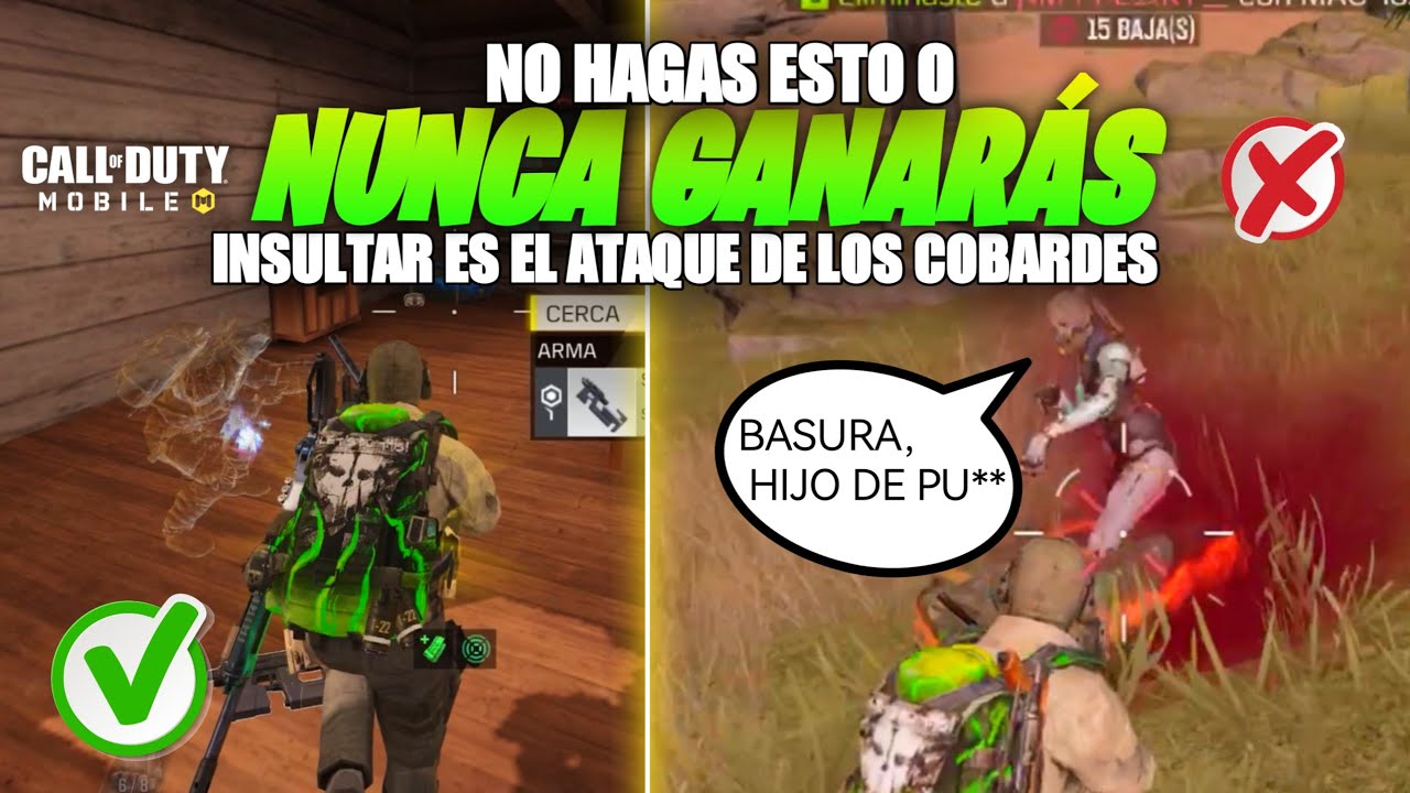 NO HAGAS ESTO| INSULTAR ES EL ATAQUE DE LOS COBARDES | CALL OF DUTY MOBILE | Trucos y Consejos BR