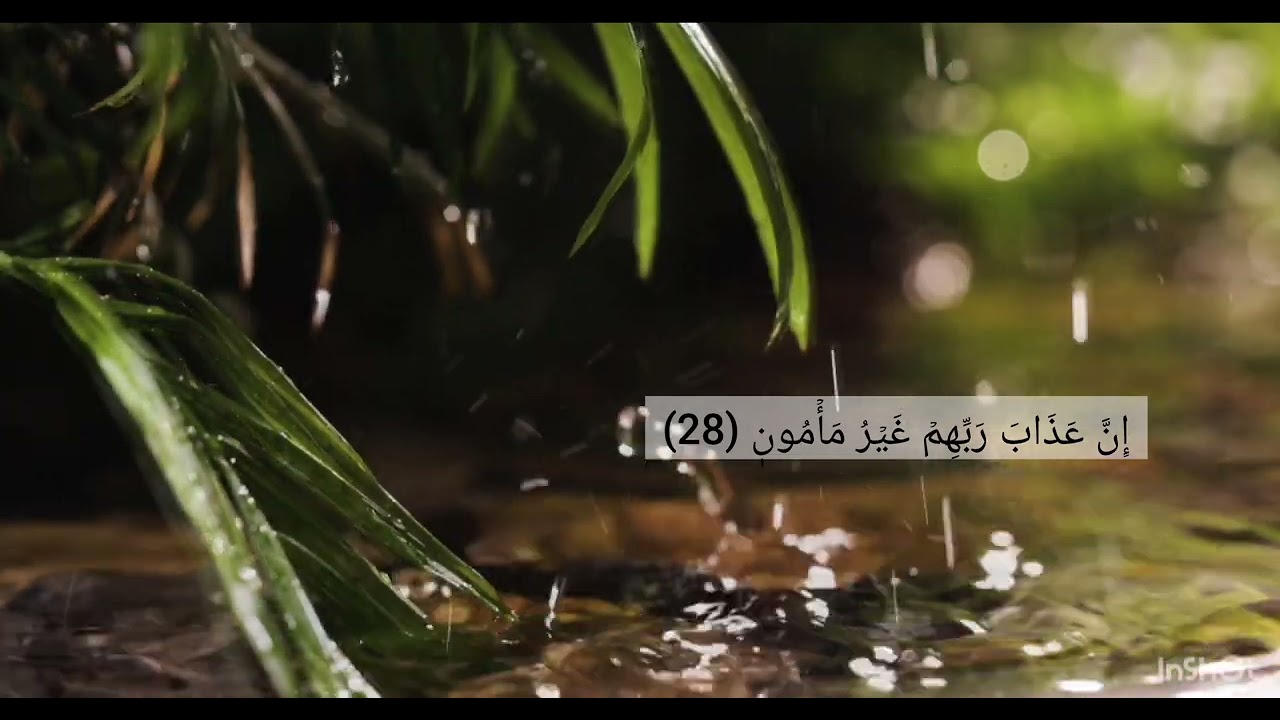سورة المعارج من ايه 22 الى ايه 28  مكرر 5 مرات الشيخ المنشاوي 