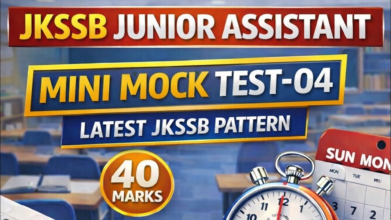 Mini Mock Test-04 || For All JKSSB Exams 