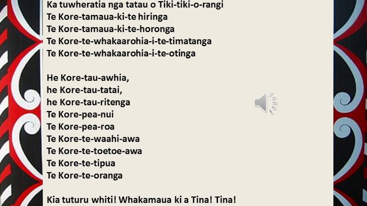 Learn a Tauparapara: