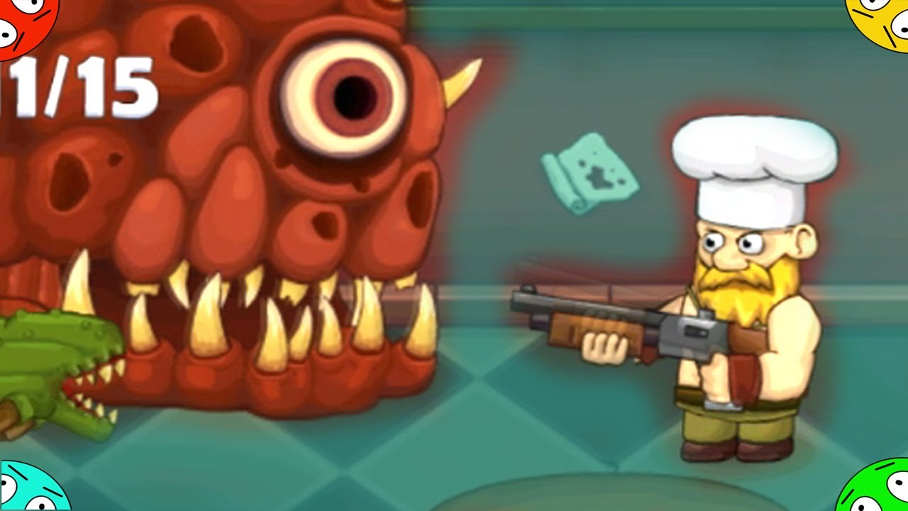 🐾 КРОВАВЫЙ ПОВАР против ОВОЩЕЙ в игре bloody harry. Мультяшная зомби стрелялка
