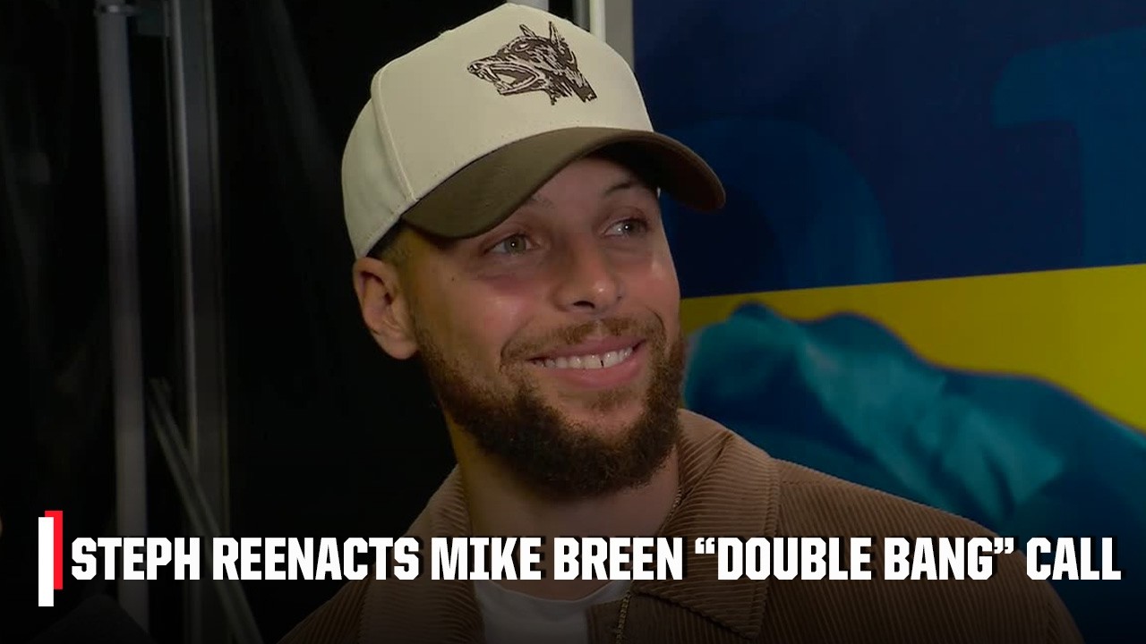 Steph Curry gives his best Mike Breen 'double bang' impression | NBA on ESPN