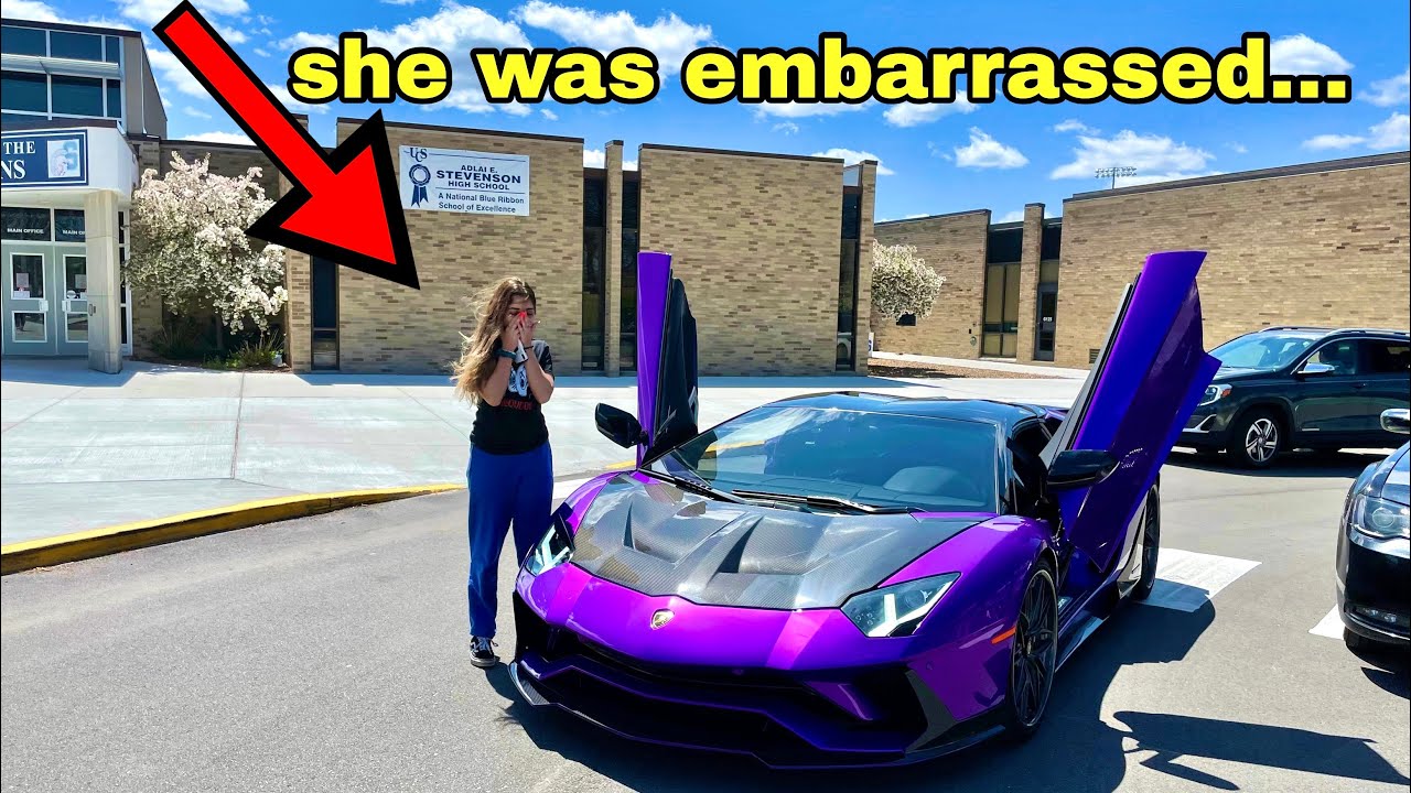 Picking Up Little Sister from High School in a LAMBORGHINI