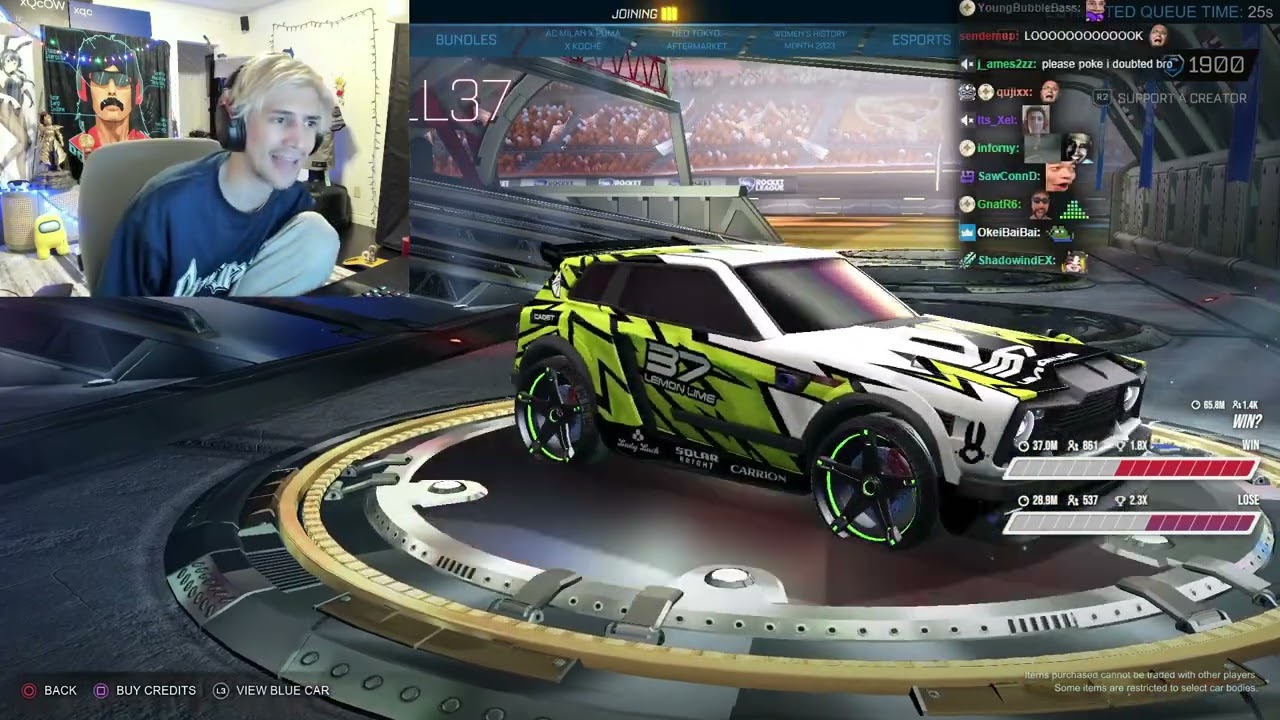 xQc Is INSANE At Rocket League #24