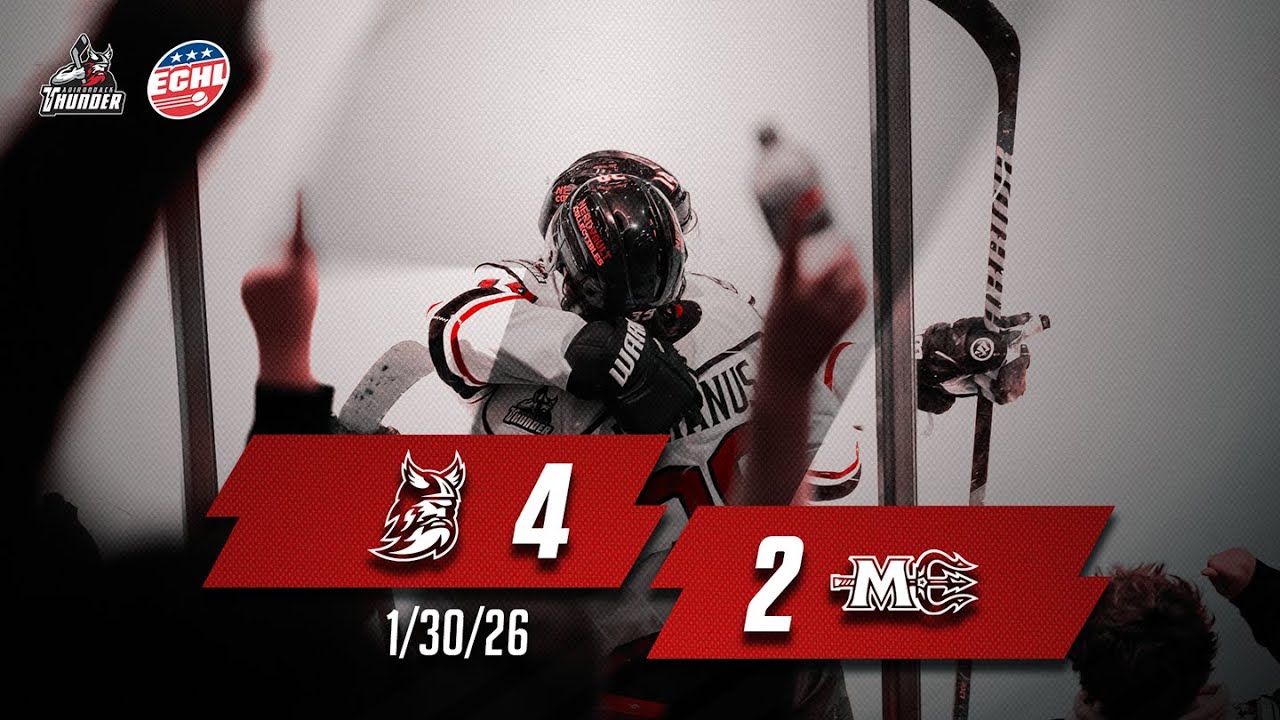 1/30/26 Highlights Maine Mariners 2 - Adirondack Thunder 4