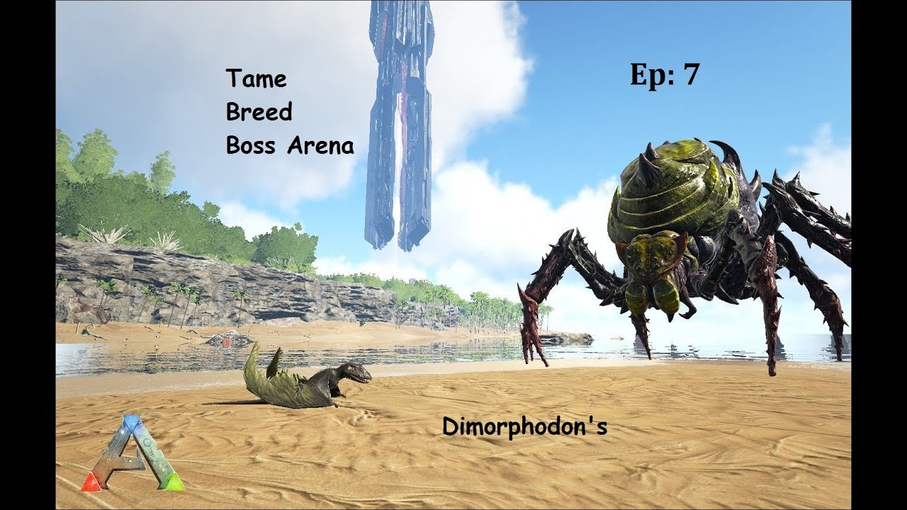 Ark How to Tame, Breed, Boss Arena Gamma Broodmother : Ep 7 : Dimorphodon swarm