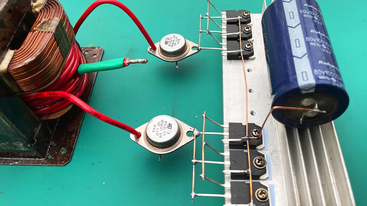 Inverter 12v to 220v, 2500w NO IC  Inventor101#12