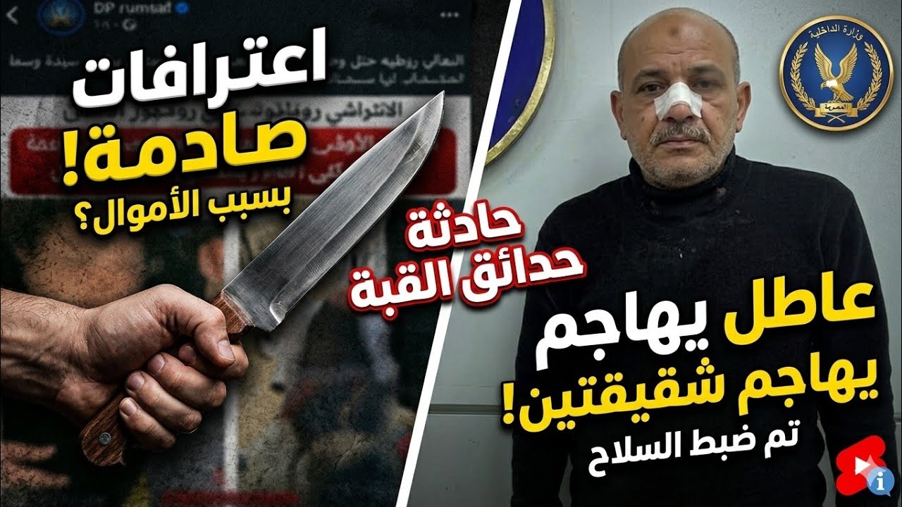 لولا تدخل الأهالي و تسليمه للشرطة 🚨طعن سيدة و شقيقتها بالمرج
