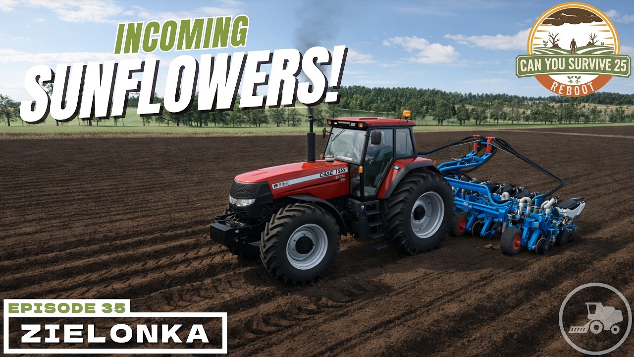 Incoming Sunflowers! | Can you Survive 25 on Zielonka - Farming Simulator 25