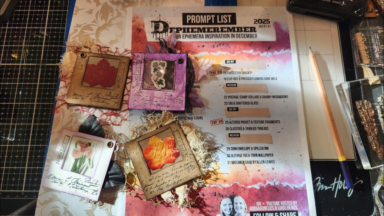 Specimen Cards & Fallen Leaves 31st #Dephemerember 