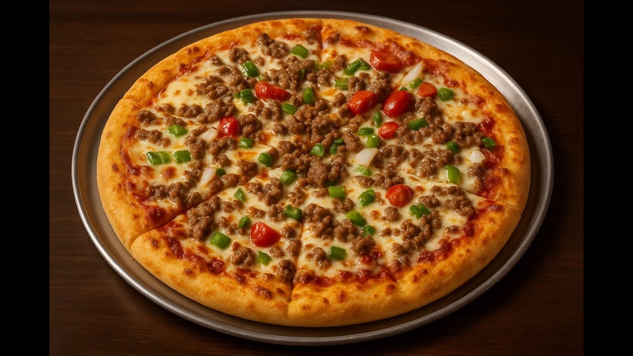 سر بيتزا المحلات باللحمة المفرومة بأسهل طريقة! طعم خرافي 👌🍕