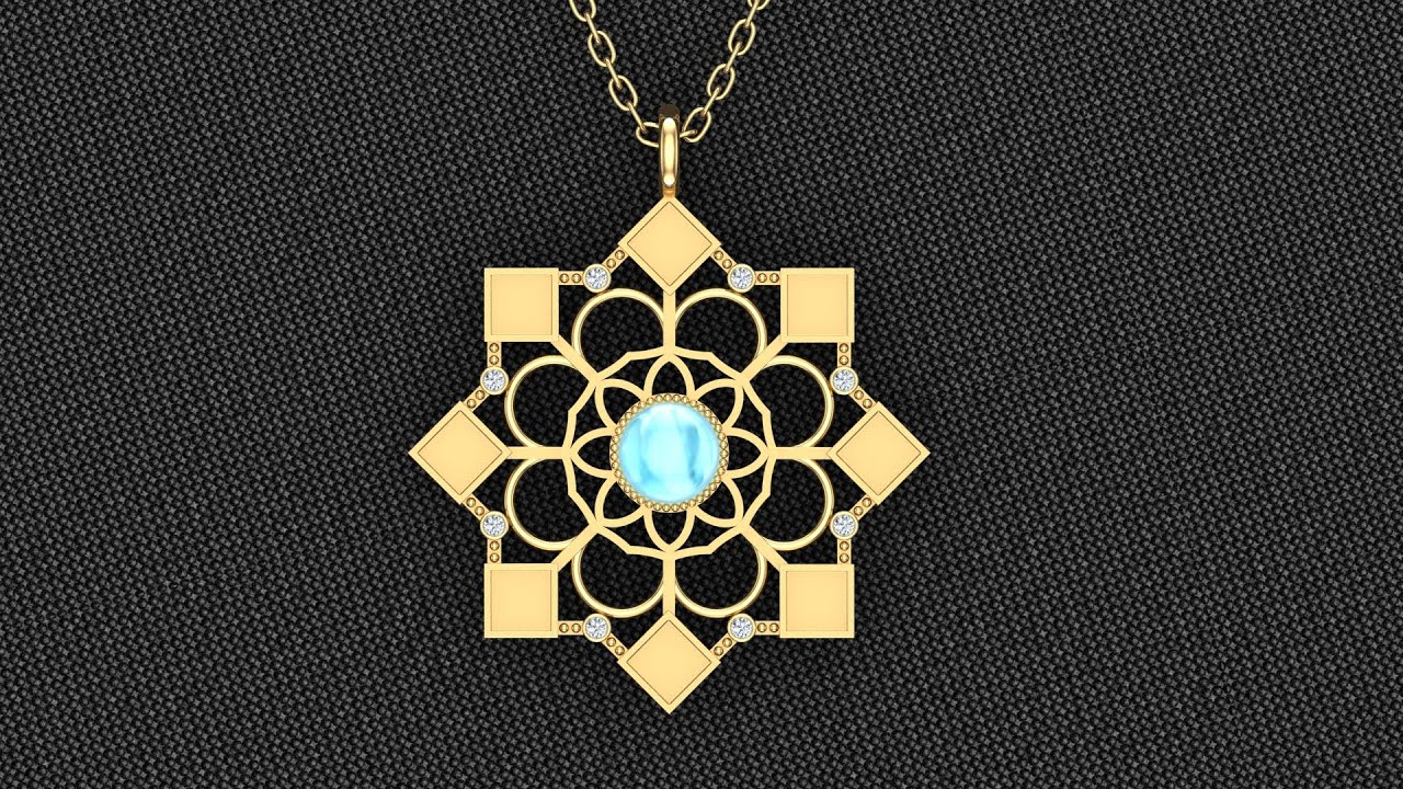 Making Mandal pendant in Matrix 9 part 1   ورشه مجوهرات لتصميم قلادة الماندل بأستخدام برنامج ماتريكس