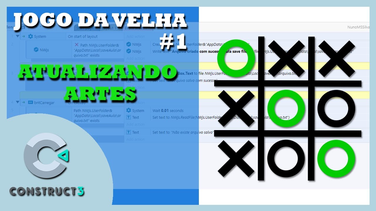 Jogo da velha #1 - Criando o jogo da velha no Construct 2/3 #tictacjoe #construct2