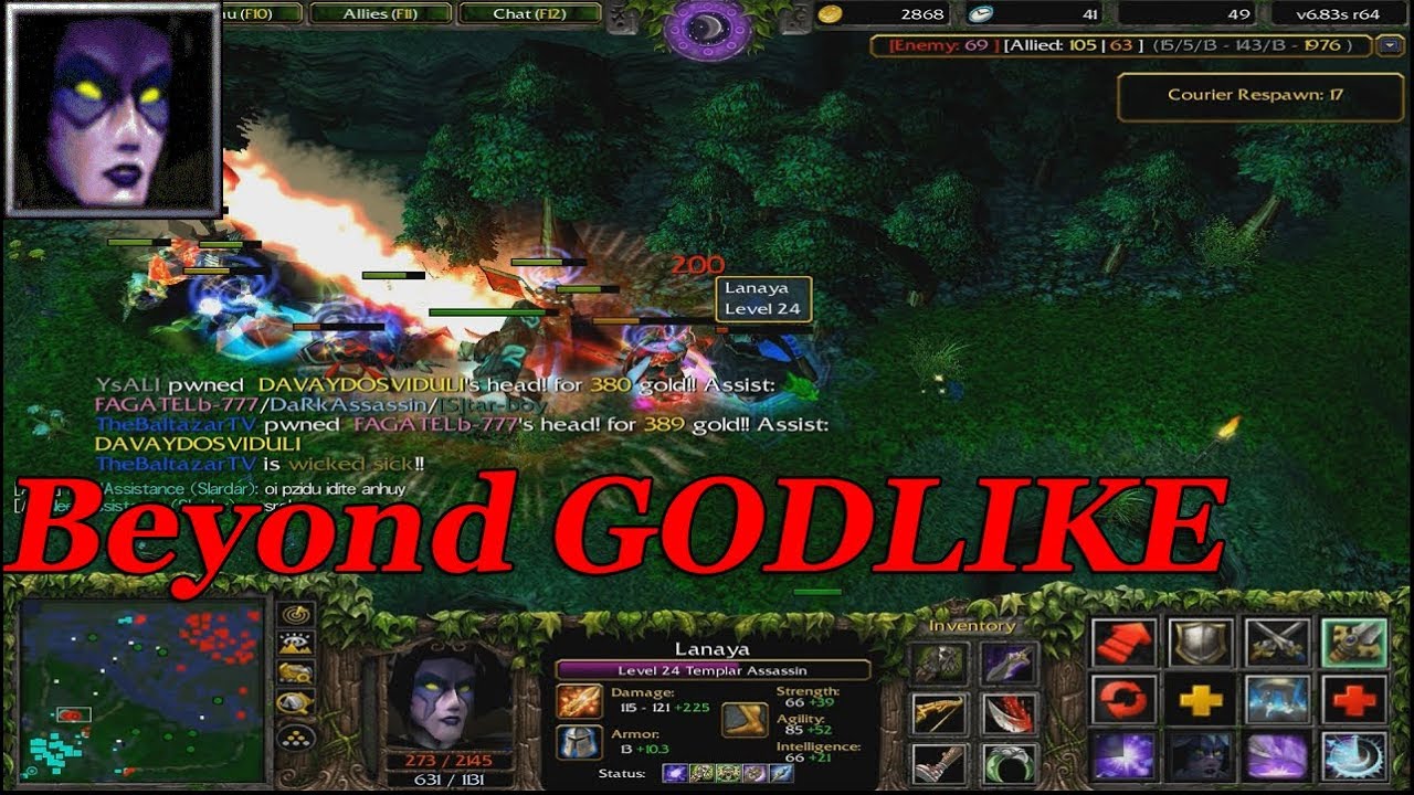 DOTA 1 Lanaya - Templar Assassin BEYOND GODLIKE (HARD GAME)
