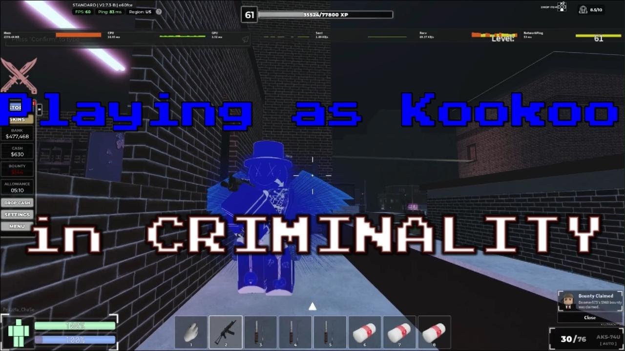 Playing as KOOKOO in CRIMINALITY from Grace