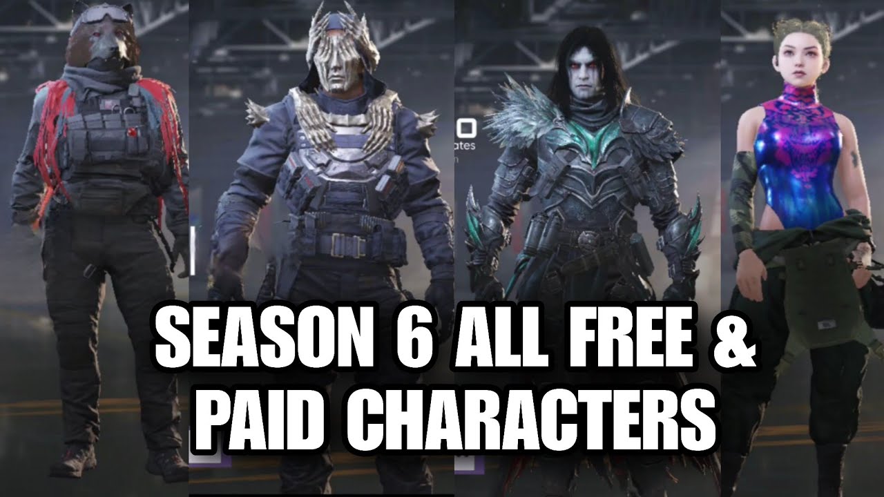 Season 6 Confirm All Free & Paid+Ranked+Battle Pass Characters Codm 2026 || Codm Season 6 Leaks 2026