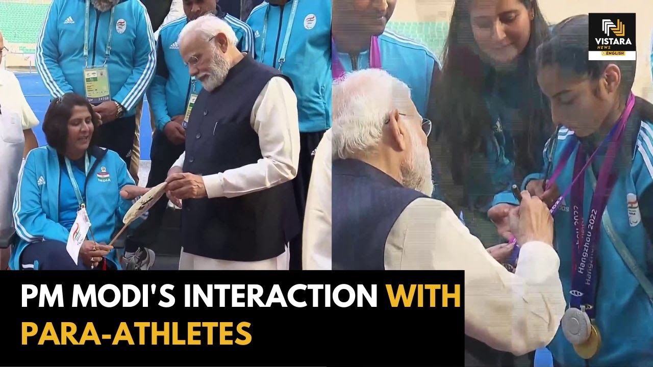 Narendra Modi interacts with India's Asian Para games contingent | @Vistaranewsenglish