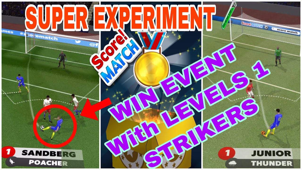 Super experiment 🧪 levels 1 strikers win 🥇 event on score match ! Game ⚽️( poacher - junior )