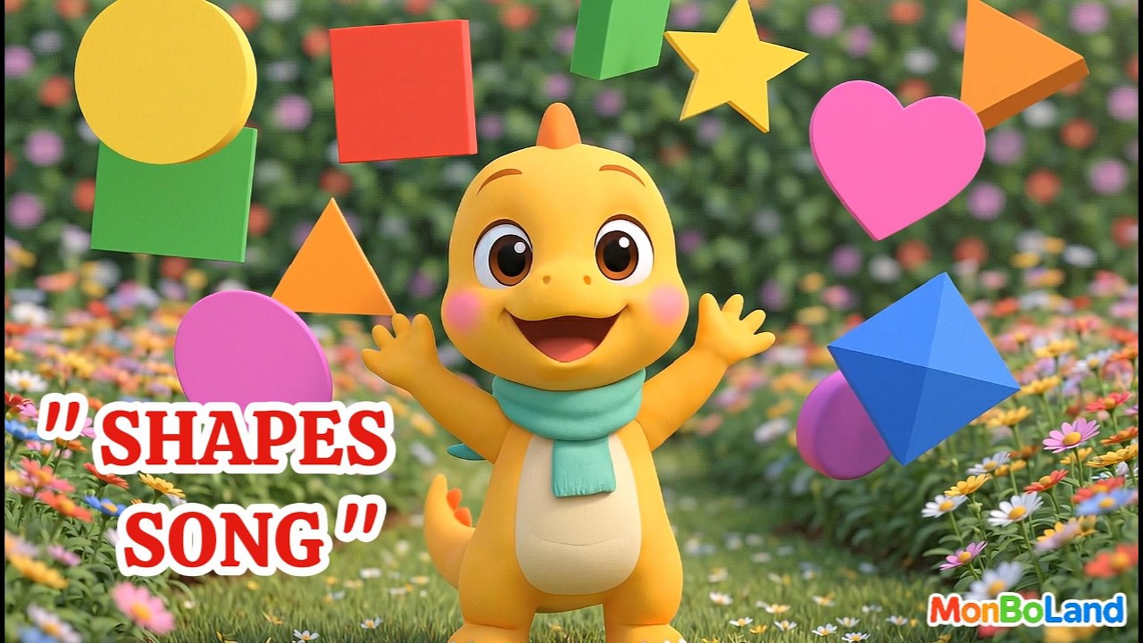 Shapes Song for Kids♦️⭐️ | Learn Shapes with Music | MonBoLand