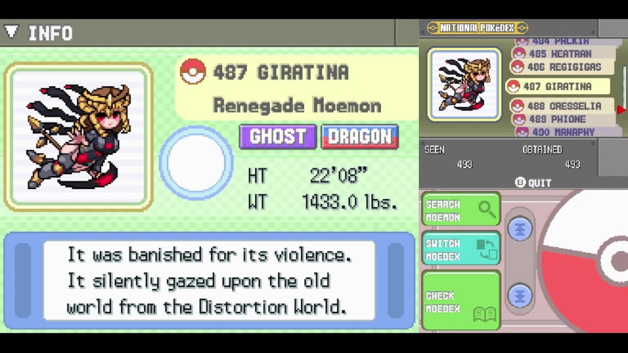 Moemon Platinum Complete Pokedex (Kurisu)