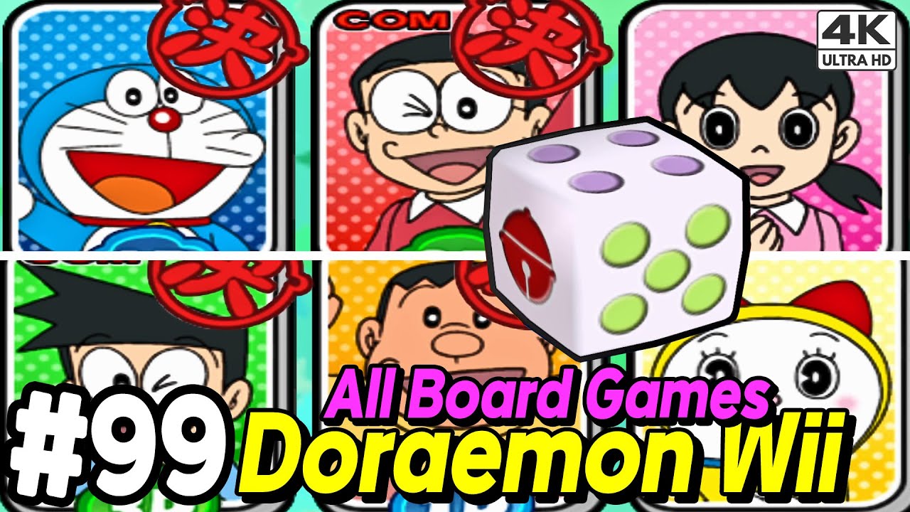 Doraemon Wii - Himitsu Dougu-ou Ketteisen! - Longplay All Board Games | AlexGamingTV 4K [2023]