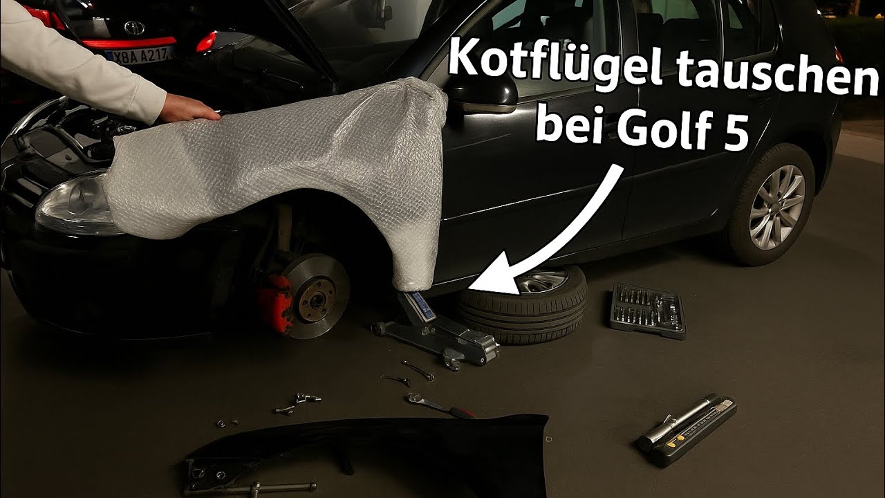 KOTFLÜGEL TAUSCHEN BEI GOLF 5 🪛🛠️🔧🚘