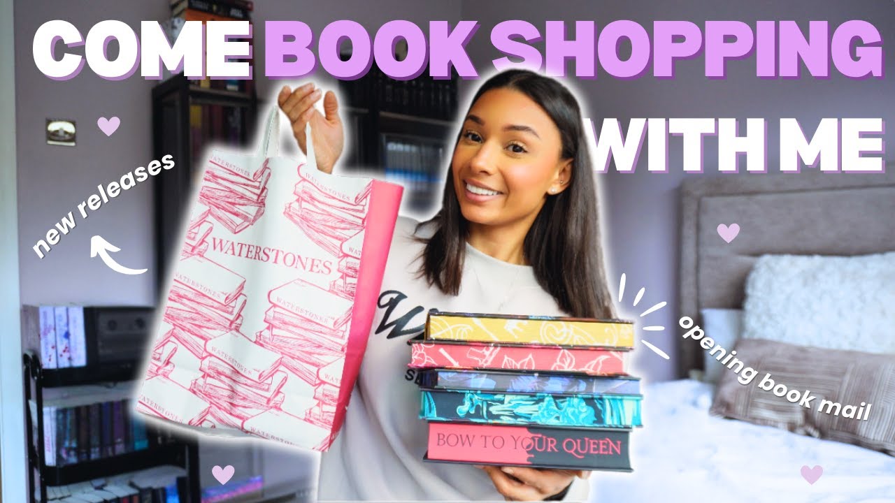 come book shopping with me!✨🛍️ *bookstore vlog & opening book mail!*
