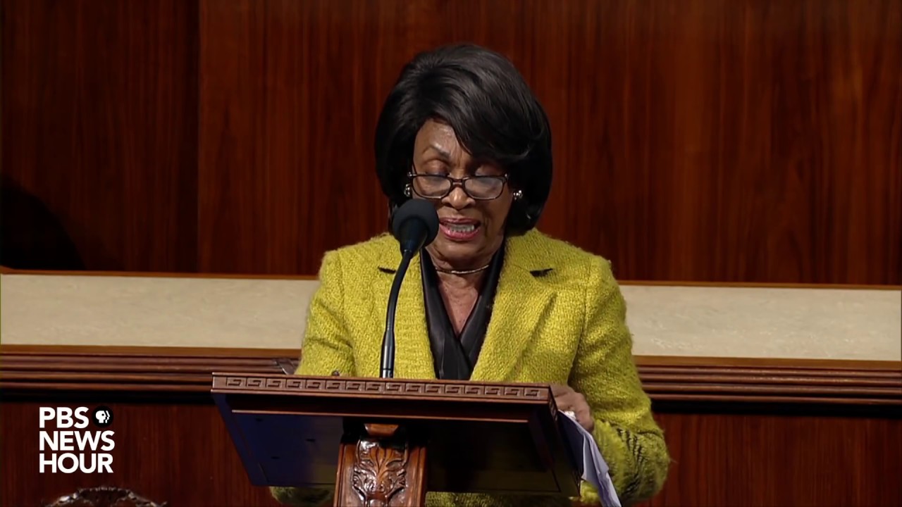 WATCH: Rep. Waters says impeachment vote 'was not inevitable, but it was predictable'