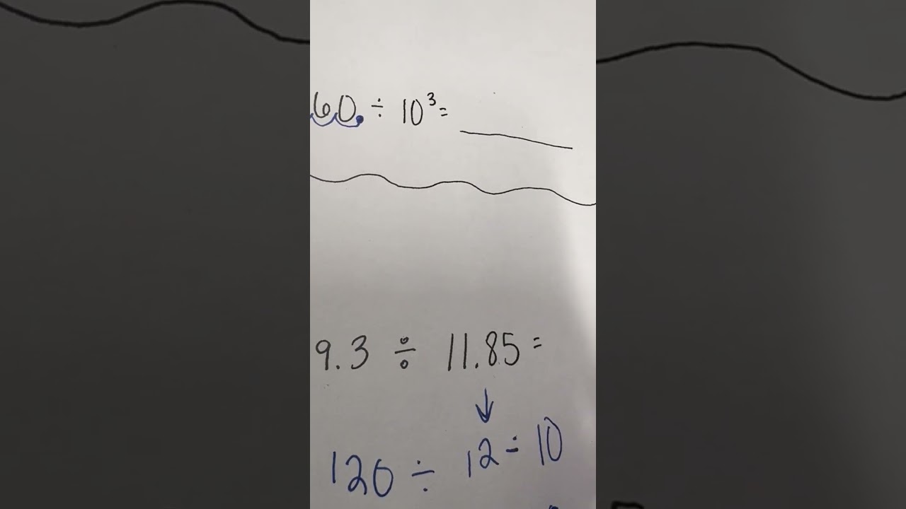 Division of Decimals Study Guide Help
