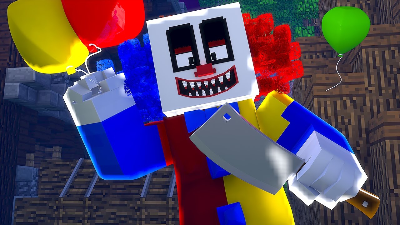 Minecraft: PALHAÇO MALUCO INVADIU A CASA !! - Casa Dos Youtubers #20