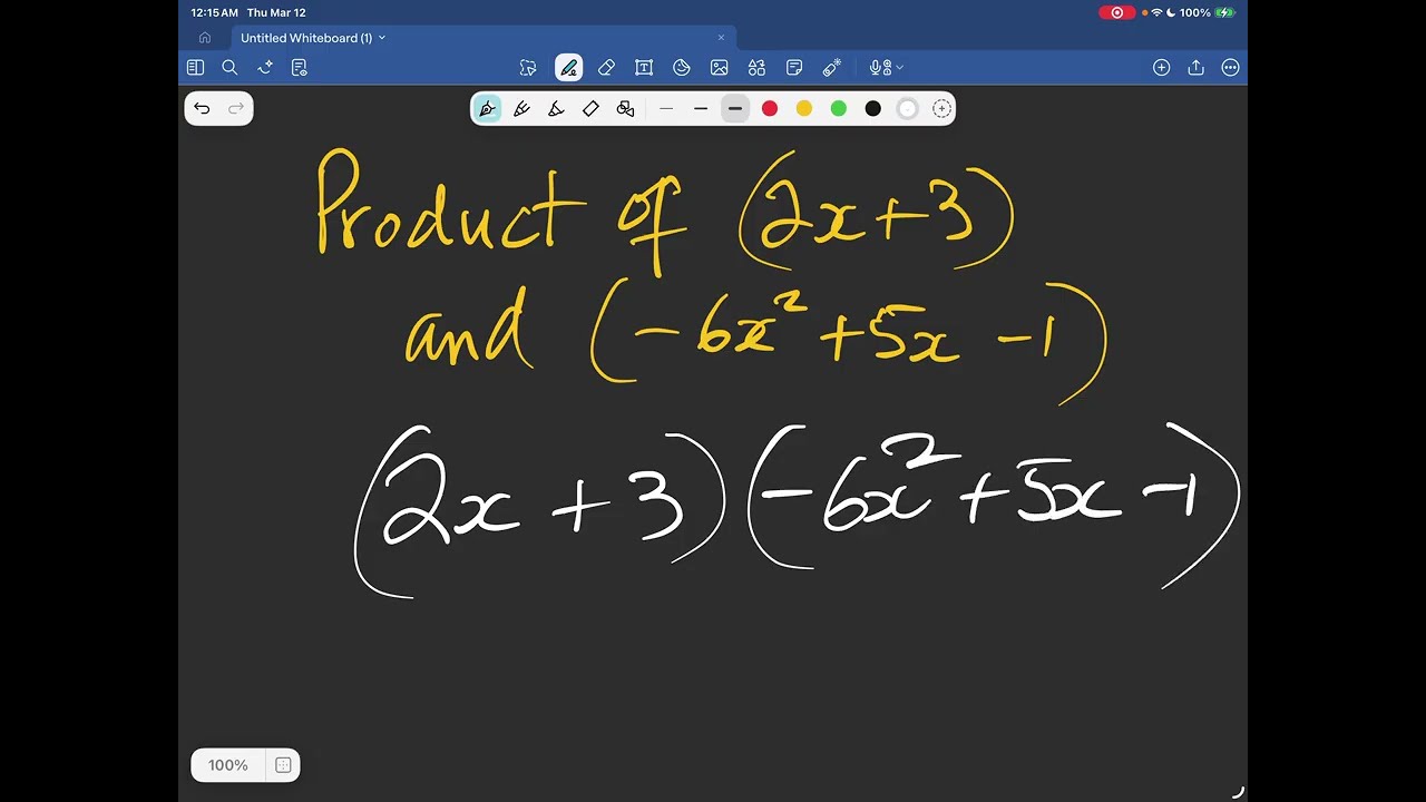 Distributive Property and Multiplying One Algebraic Expression by Another