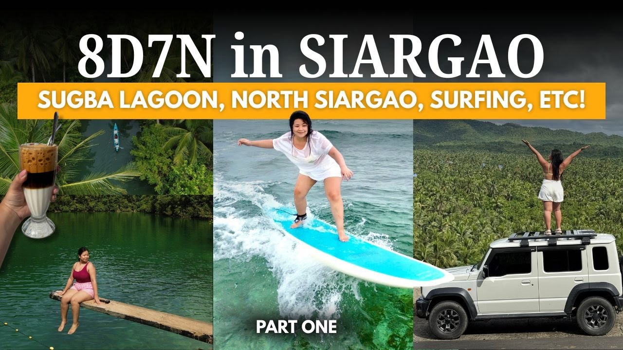 SIARGAO Vlog 🌴 | First time in IAO + Surfing Lesson + North Siargao Tour | Part 1