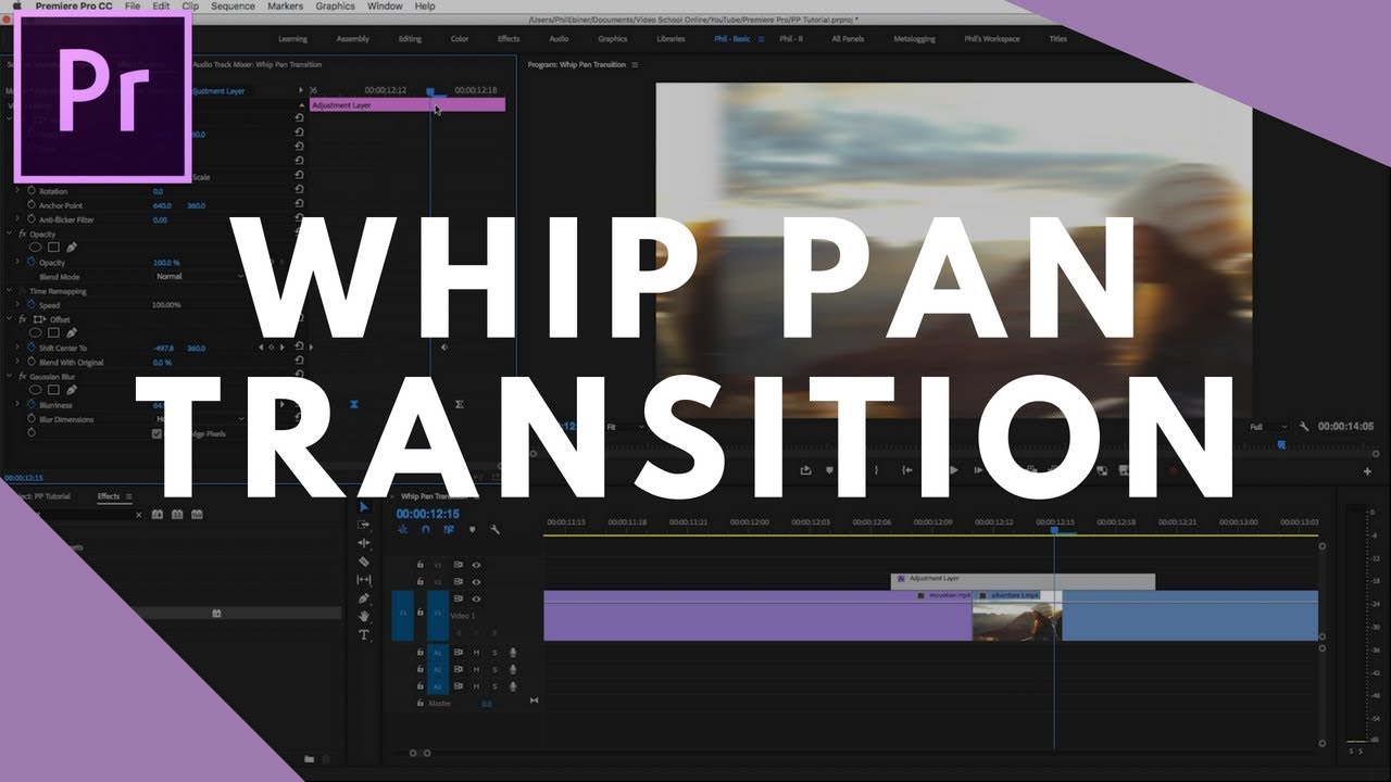 Whip Pan Transition Tutorial in Premiere Pro