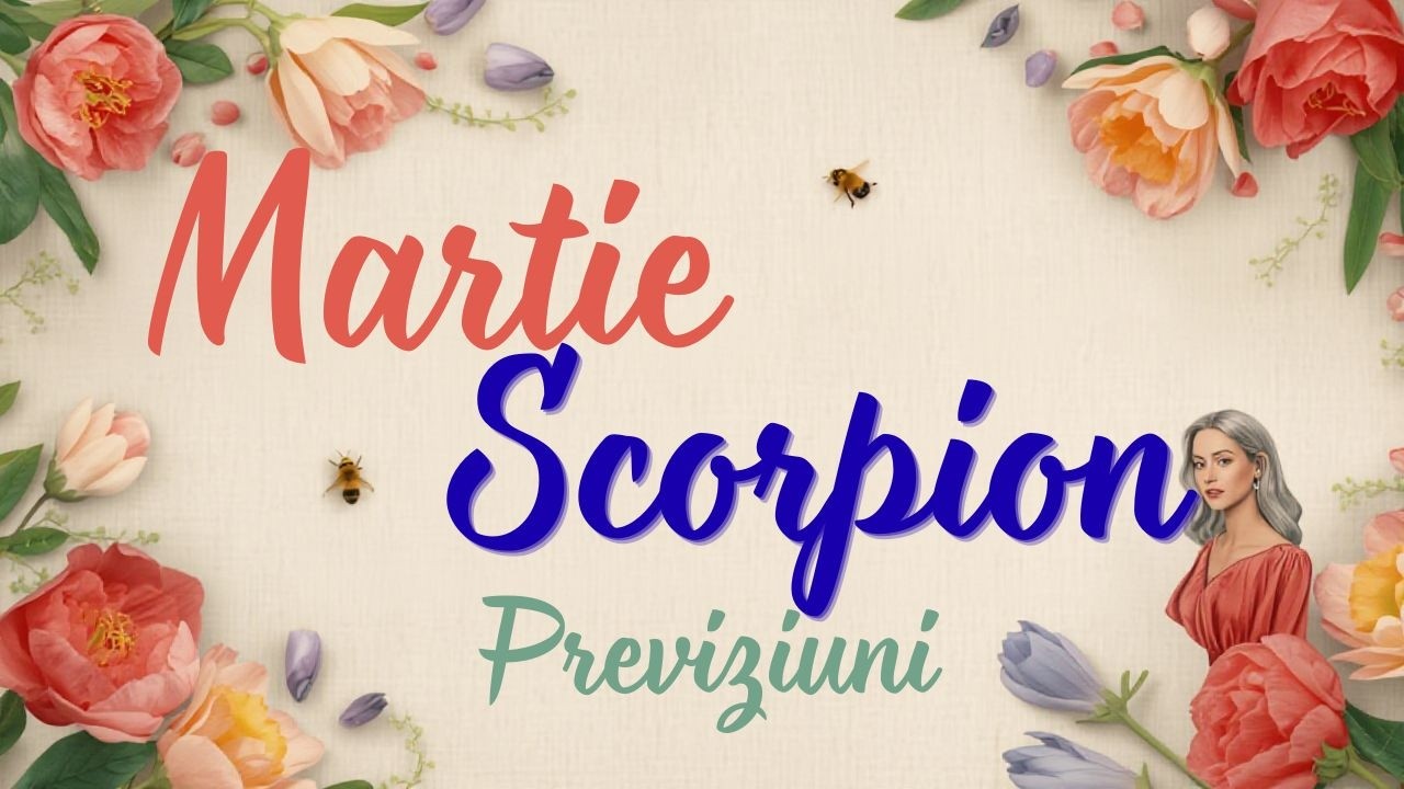 SCORPION ♏️ — MARTIE  Continuați drumul cu încredere; necunoscutul vă poate aduce evoluție.