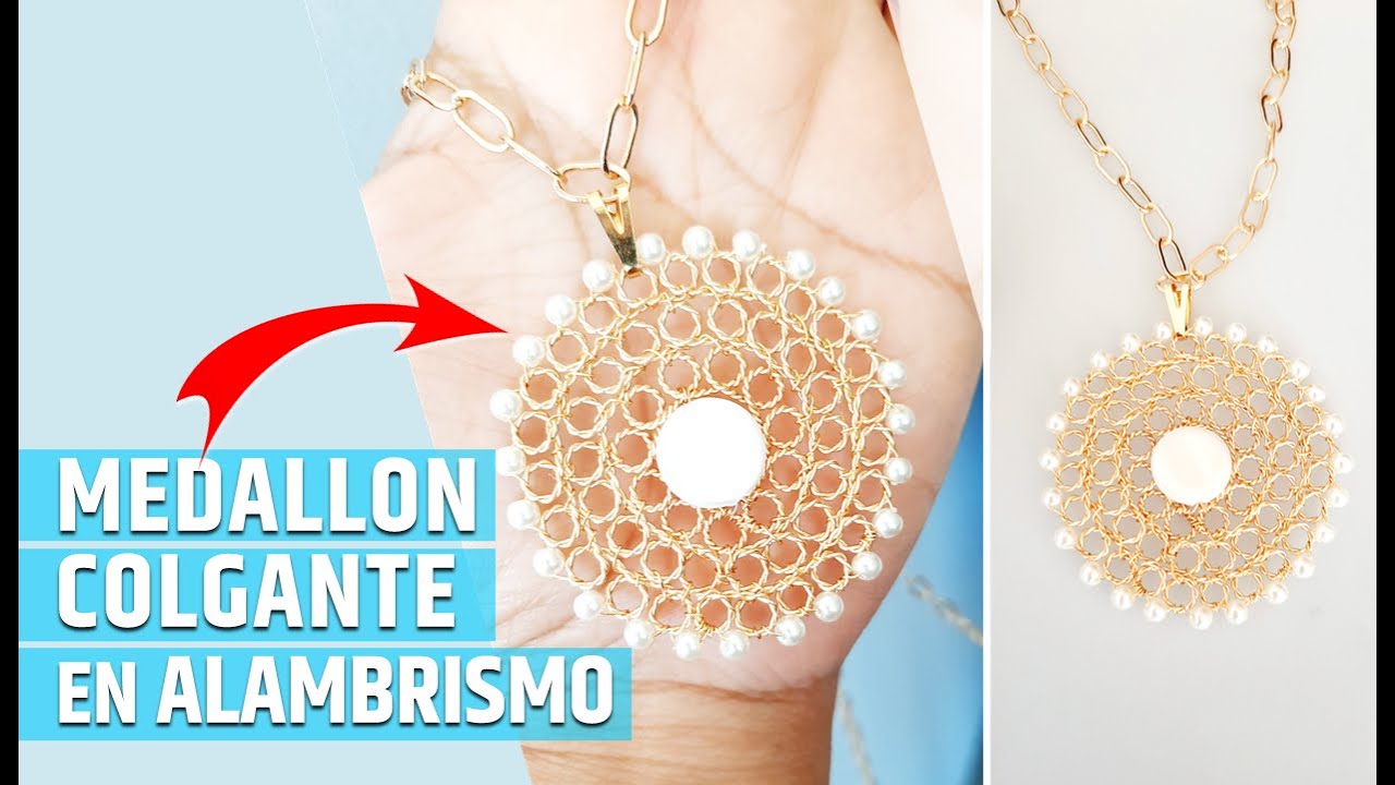 COMO HACER UN COLGANTE O MEDALLÓN CON ALAMBRE / TUTORIAL NIVEL AVANZADO (BISUTERIA CON ALAMBRE) DIY