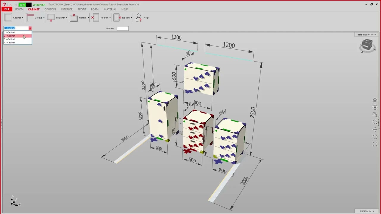 Inteligentne kliknięcia w TrunCAD: Szybka edycja frontów