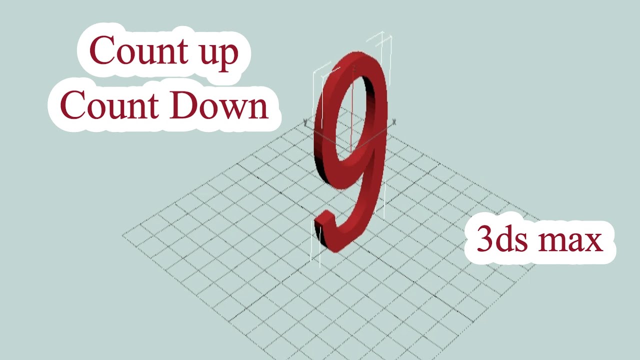 Count up and count down numbers modeling 3ds max