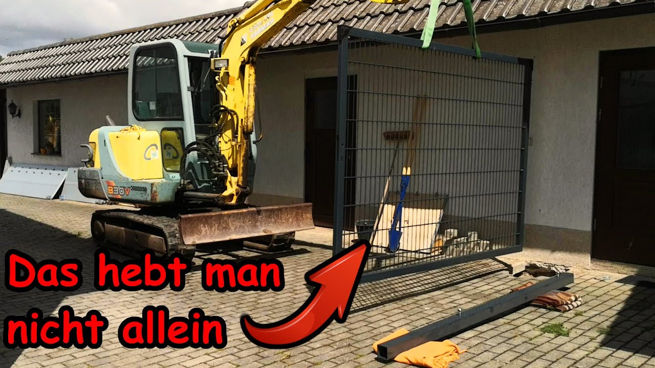 So baust du ein Doppelstabmattentor ohne fremde Hilfe auf! - Teil 1