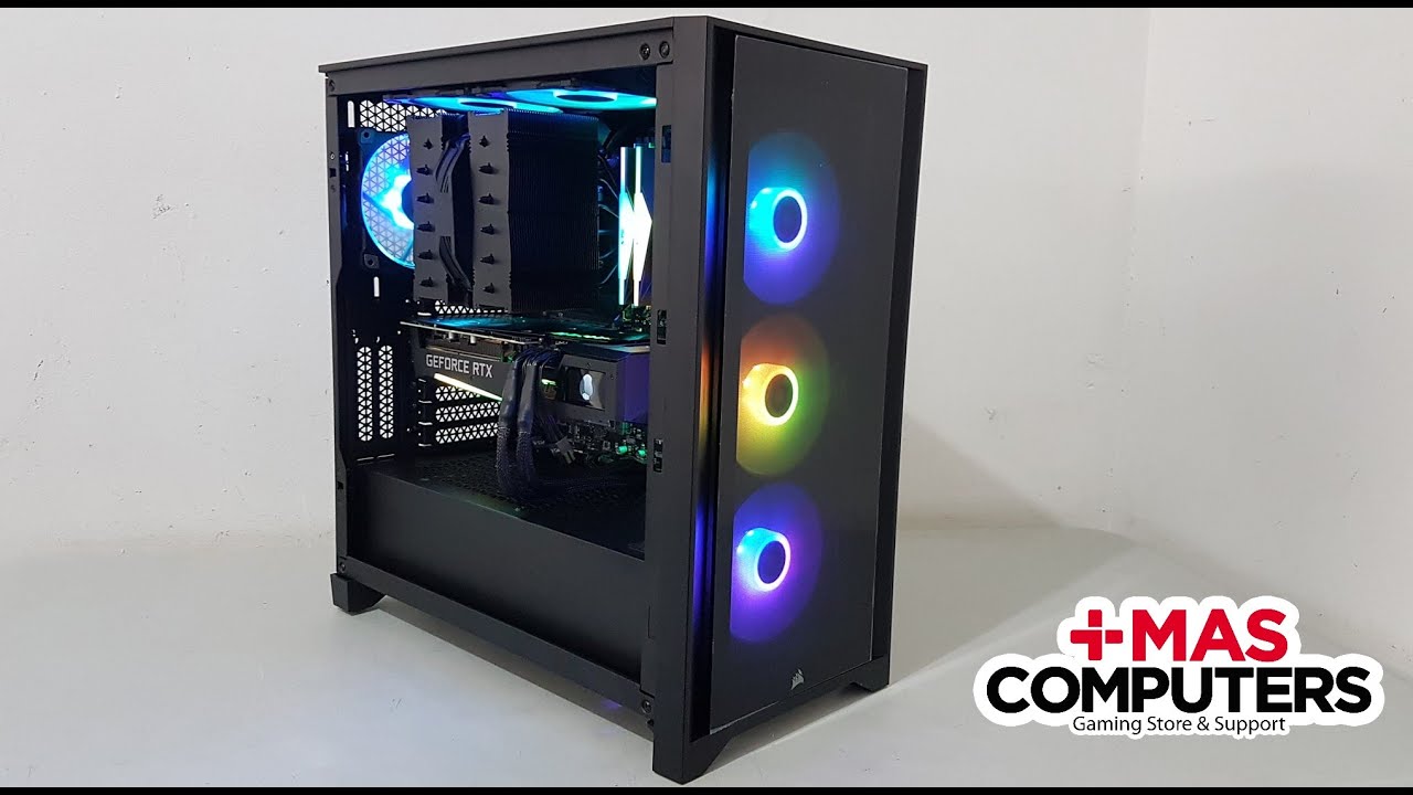 Ensamble con el disipador Noctua Chromax Black, gabinete Corsair 4000X y con la Aorus Master RTX3070