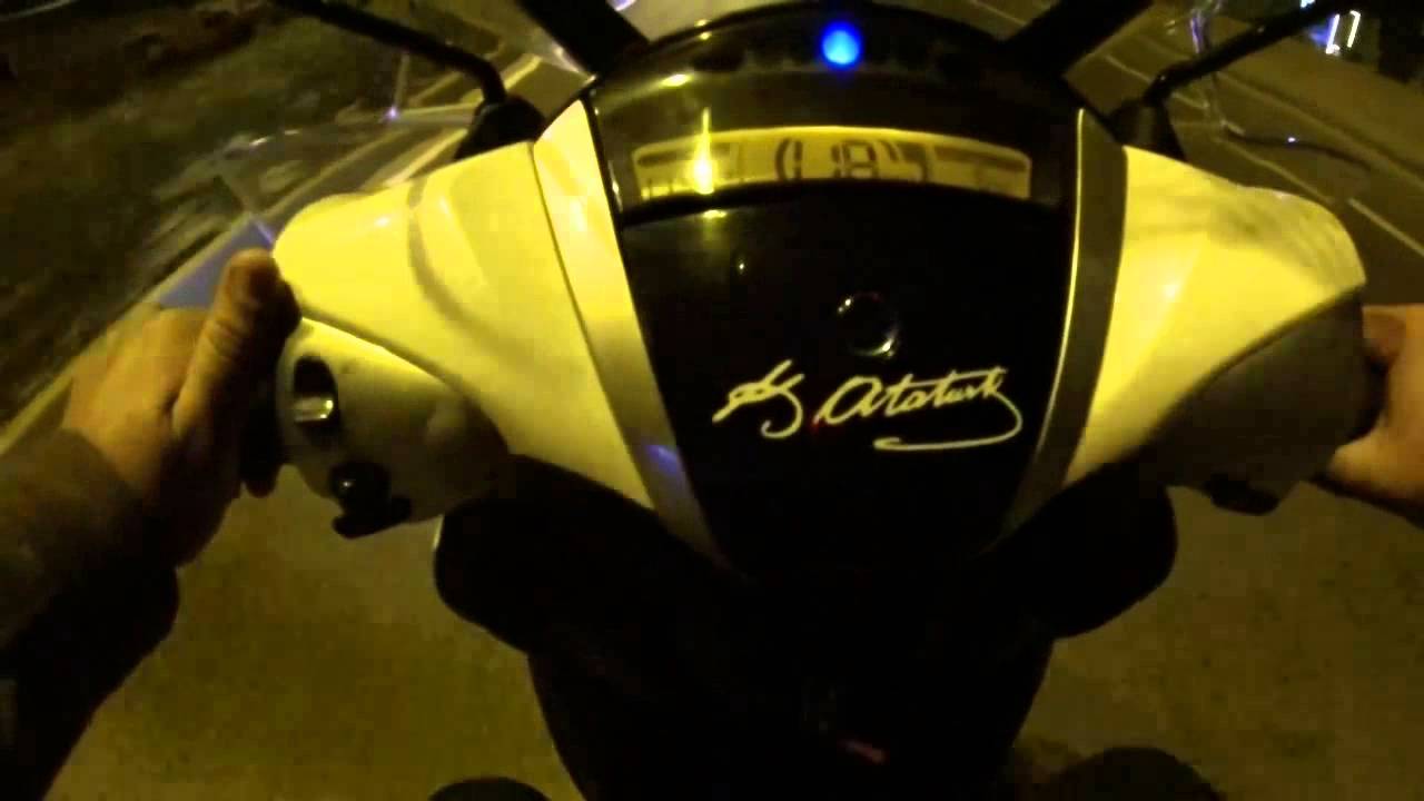 Yamaha Xenter Scooter Hız Testi (Speed Test) 128 kmh & GoPro Hero 3 Hd