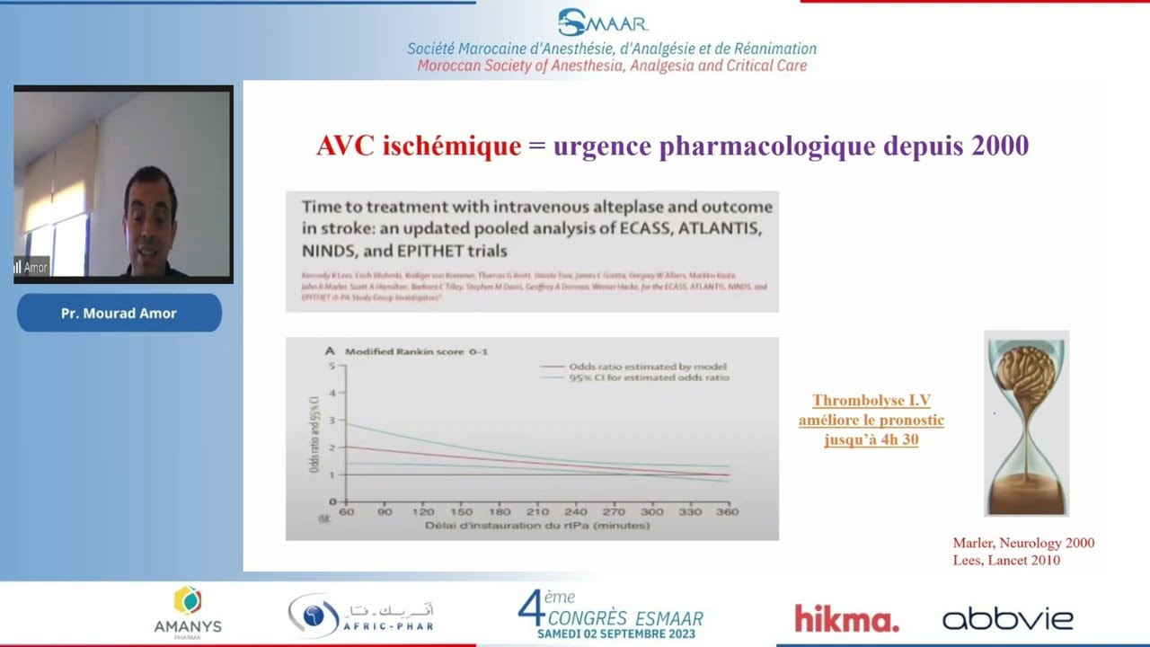 ESMAAR 2023 - AVC ischémique post opératoire quelle stratégie thérapeutique.M. Amor, Rabat