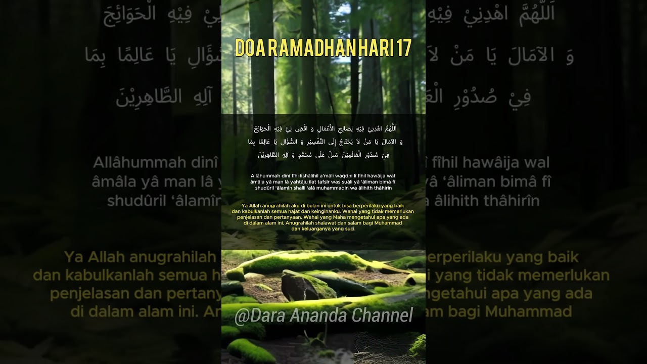 Doa Harian Selama Ramadhan | Hari Ketujuhbelas #ramadhanpenuhberkah #amalanramadhan