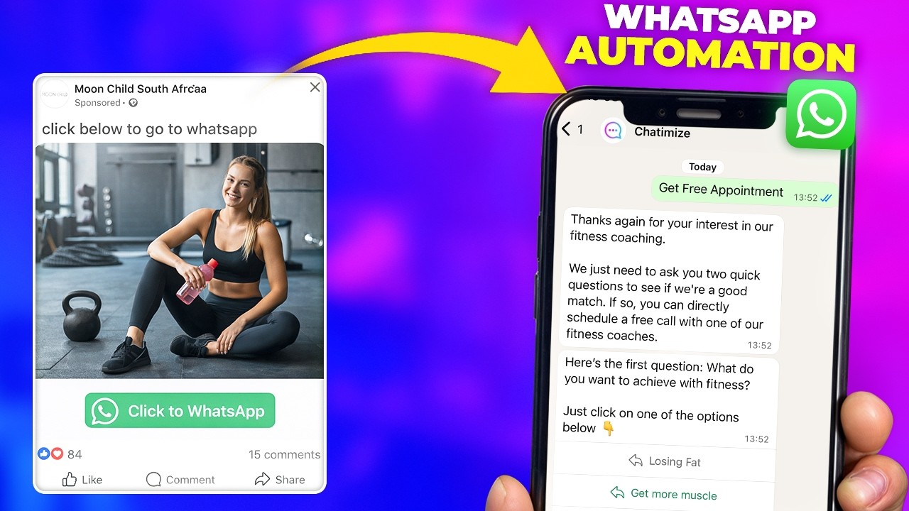 How To Connect a Facebook Ad to WhatsApp Automation (EASY)