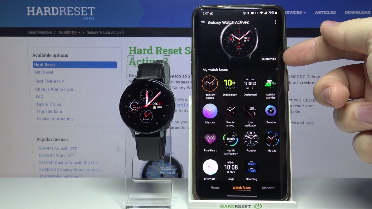Как изменить циферблат на SAMSUNG Galaxy Watch Active 2 &mdash; Настройки дисплея