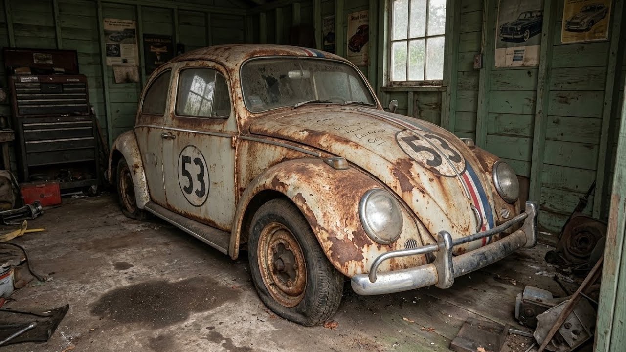 I Found 1963 Volkswagen Beetle (Herbie) in a Abandoned Warehouse | ASMR Car Restoration 