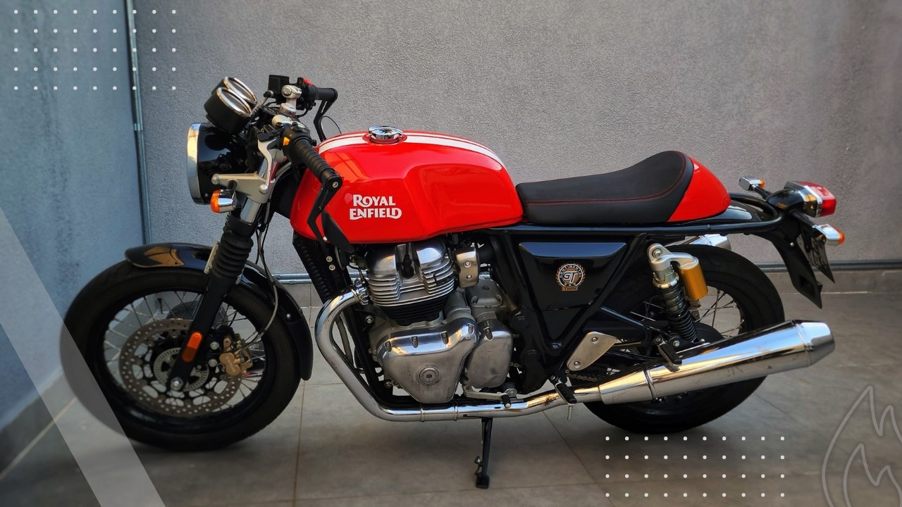 Coloquei o banco monoposto origina l ROYAL ENFIELD CONTINENTAL GT 650